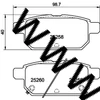 Kép 2/3 - Vitara /SX4 S-Cross/S-Cross/ Swift hátsó fékbetét készlet