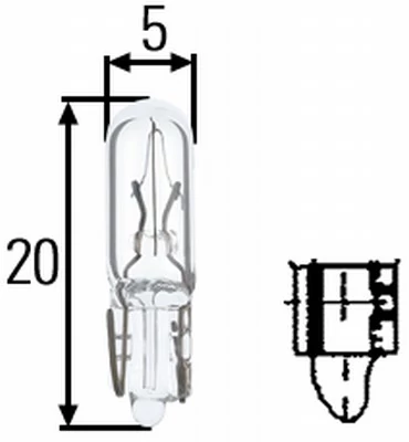 Kapcsoló izzó 12V/1,2W